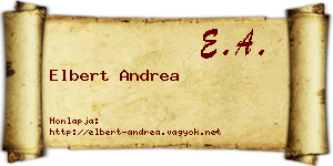 Elbert Andrea névjegykártya